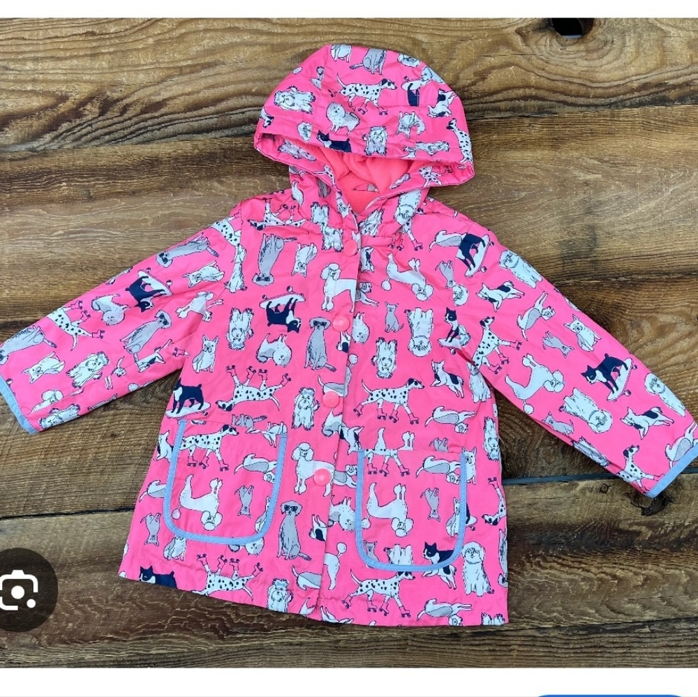Carter's Pink Doggy 🐕 Patterned Rain Jacket 🧥☔️🌧